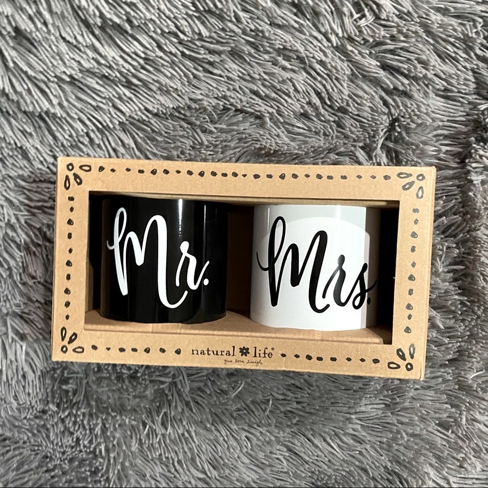 Natural Life Mr Mrs Tumbler Set Wedding